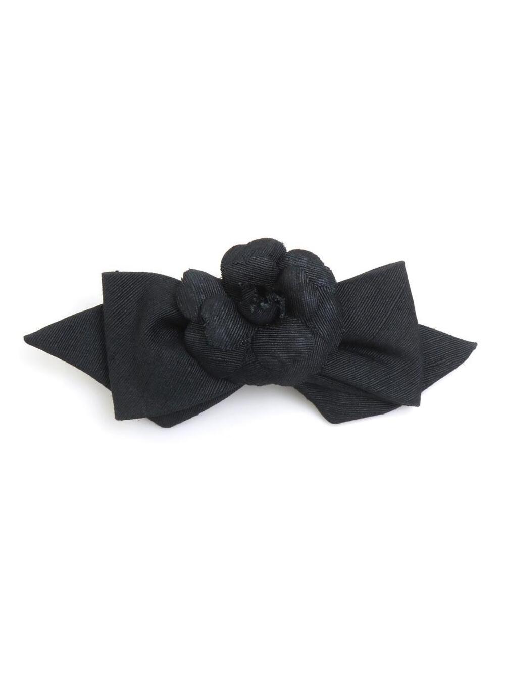 Auth Chanel Camellia Ribbon Barrette #319823C33B